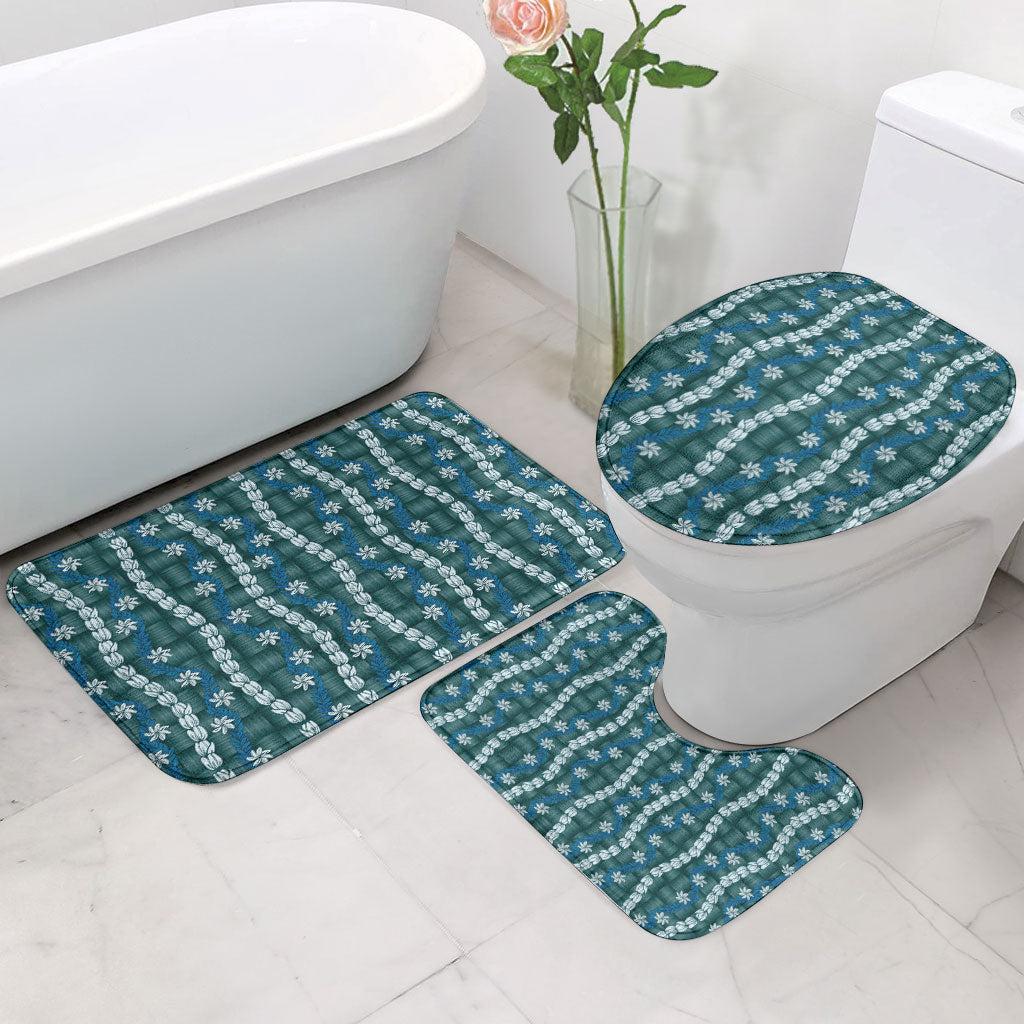 Pikake Maile Tiare Lei Bathroom Set Polu Lauhala Pattern LT01 - Polynesian Pride