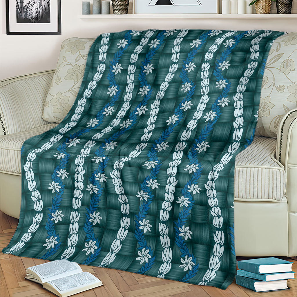 Pikake Maile Tiare Lei Blanket Polu Lauhala Pattern LT01 - Polynesian Pride