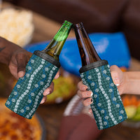 Pikake Maile Tiare Lei 4 in 1 Can Cooler Tumbler Polu Lauhala Pattern LT01 - Polynesian Pride