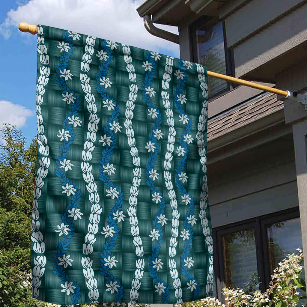 Pikake Maile Tiare Lei Garden Flag Polu Lauhala Pattern LT01 - Polynesian Pride