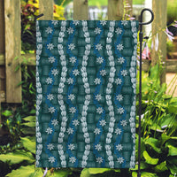 Pikake Maile Tiare Lei Garden Flag Polu Lauhala Pattern LT01 Garden Flag Blue - Polynesian Pride