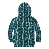 Pikake Maile Tiare Lei Kid Hoodie Polu Lauhala Pattern LT01 - Polynesian Pride