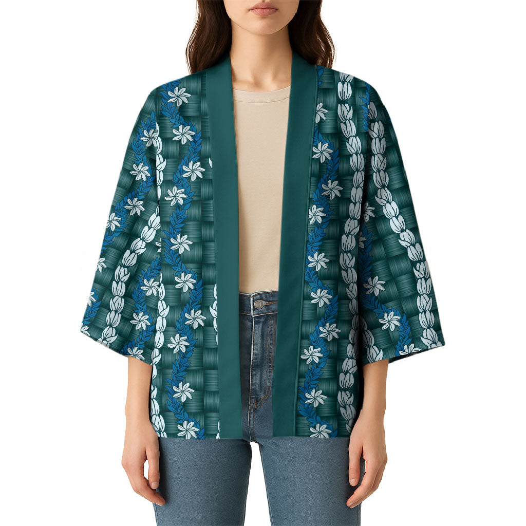 Pikake Maile Tiare Lei Kimono Polu Lauhala Pattern LT01 - Polynesian Pride