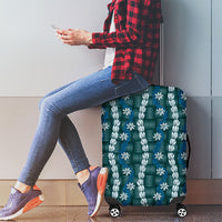 Pikake Maile Tiare Lei Luggage Cover Polu Lauhala Pattern LT01 - Polynesian Pride