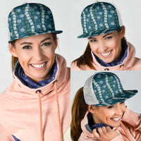 Pikake Maile Tiare Lei Mesh Trucker Cap Polu Lauhala Pattern LT01 - Polynesian Pride