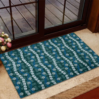 Pikake Maile Tiare Lei Rubber Doormat Polu Lauhala Pattern LT01 - Polynesian Pride