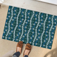Pikake Maile Tiare Lei Rubber Doormat Polu Lauhala Pattern LT01 - Polynesian Pride