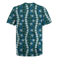 Pikake Maile Tiare Lei Rugby Jersey Polu Lauhala Pattern LT01 - Polynesian Pride