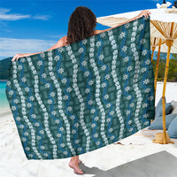 Pikake Maile Tiare Lei Sarong Polu Lauhala Pattern LT01 One Size 44 x 66 inches Blue - Polynesian Pride