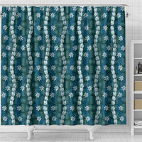 Pikake Maile Tiare Lei Shower Curtain Polu Lauhala Pattern LT01 - Polynesian Pride