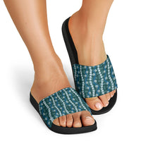 Pikake Maile Tiare Lei Slide Sandals Polu Lauhala Pattern LT01 - Polynesian Pride