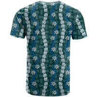 Pikake Maile Tiare Lei T Shirt Polu Lauhala Pattern LT01 - Polynesian Pride
