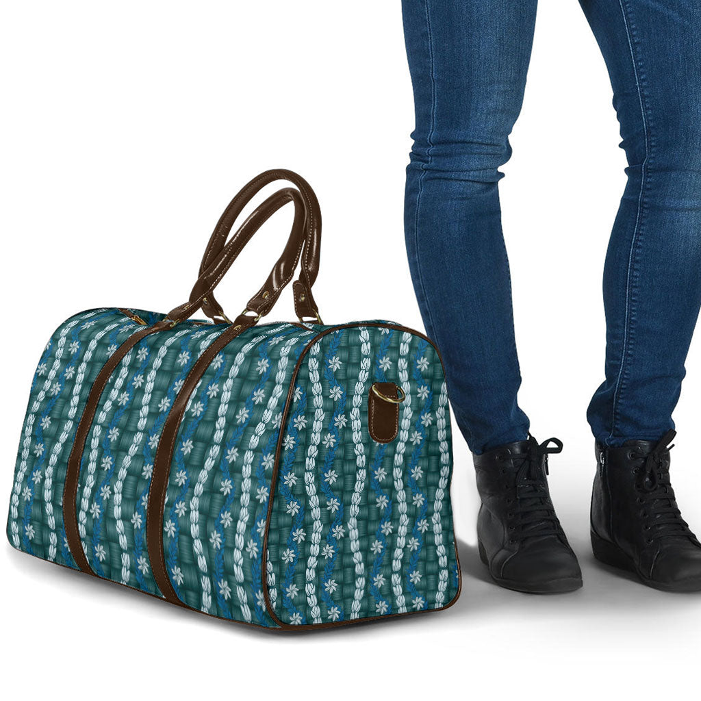 Pikake Maile Tiare Lei Travel Bag Polu Lauhala Pattern LT01 - Polynesian Pride