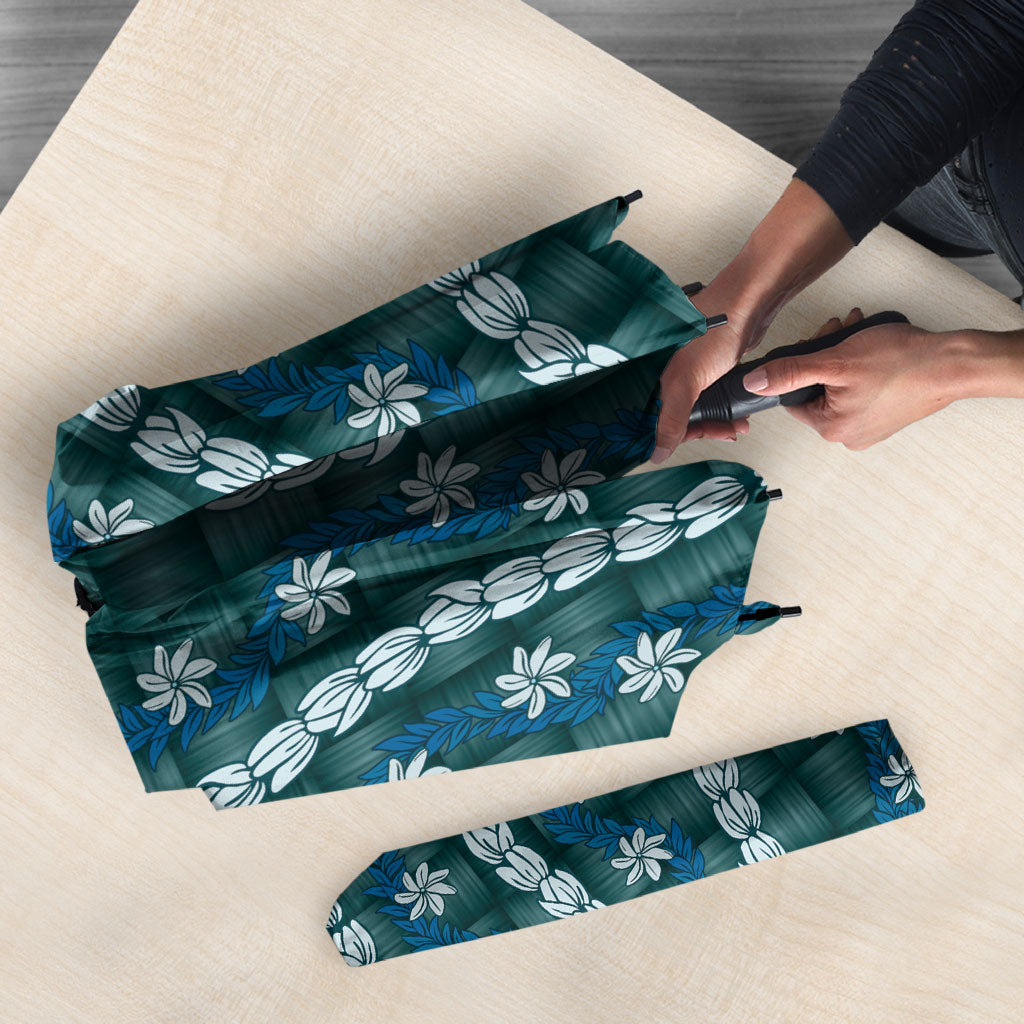 Pikake Maile Tiare Lei Umbrella Polu Lauhala Pattern LT01 - Polynesian Pride