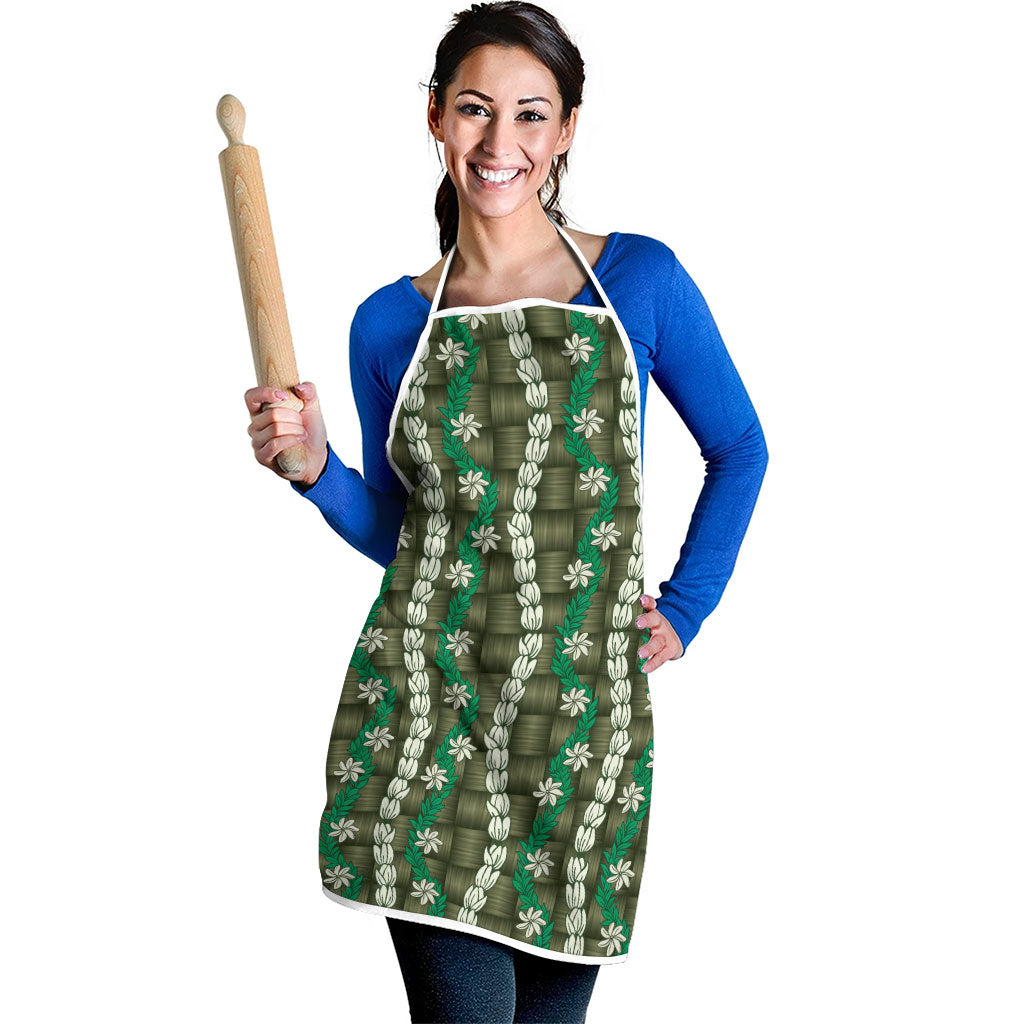 Pikake Maile Tiare Lei Apron Omaomao Lauhala Pattern LT01 - Polynesian Pride