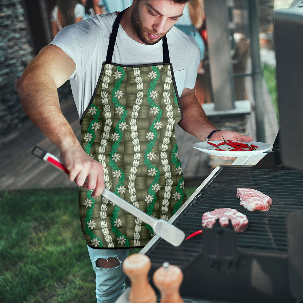 Pikake Maile Tiare Lei Apron Omaomao Lauhala Pattern LT01 - Polynesian Pride