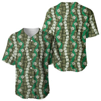 Pikake Maile Tiare Lei Baseball Jersey Omaomao Lauhala Pattern LT01 - Polynesian Pride