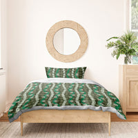 Pikake Maile Tiare Lei Bedding Set Omaomao Lauhala Pattern LT01 - Polynesian Pride