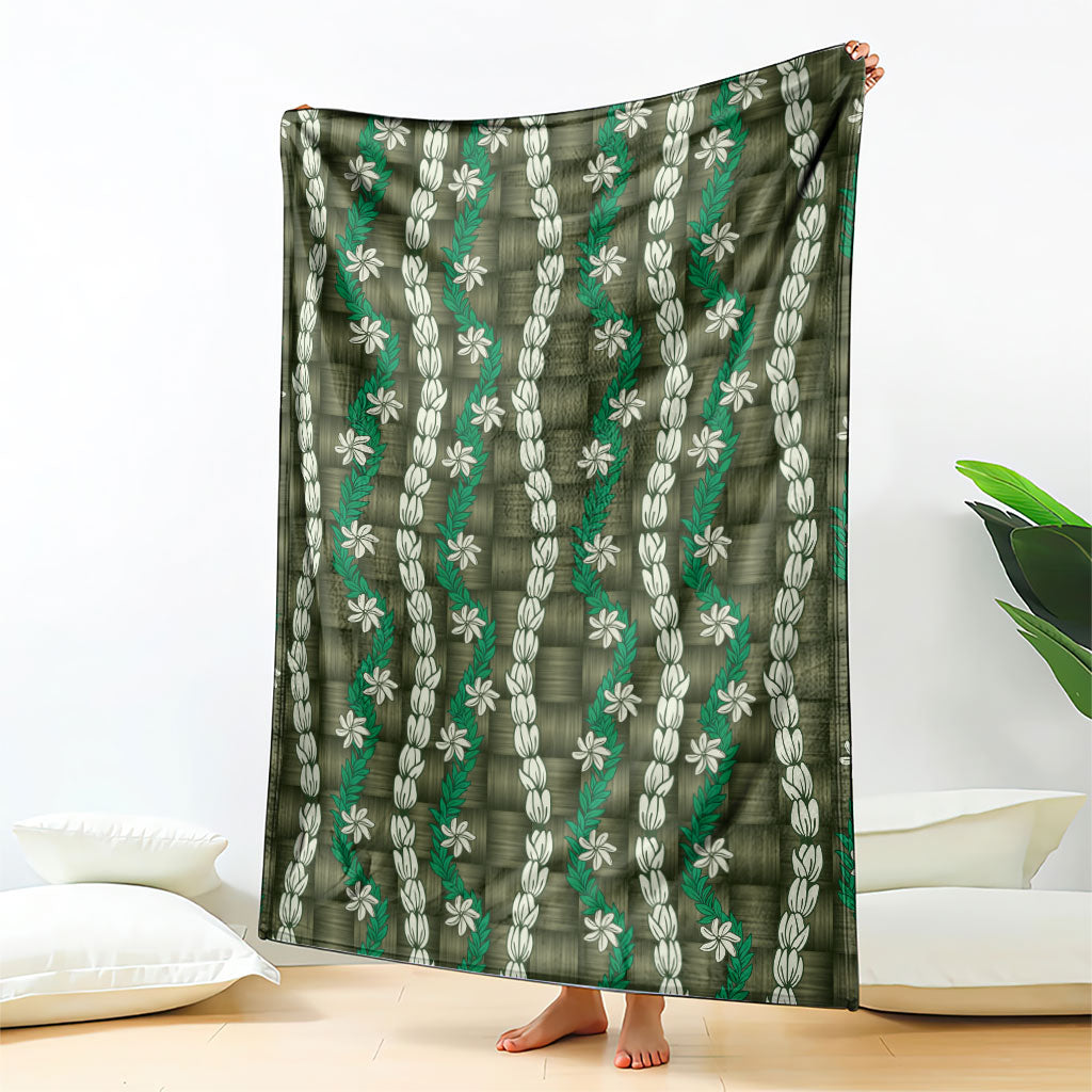 Pikake Maile Tiare Lei Blanket Omaomao Lauhala Pattern LT01 - Polynesian Pride