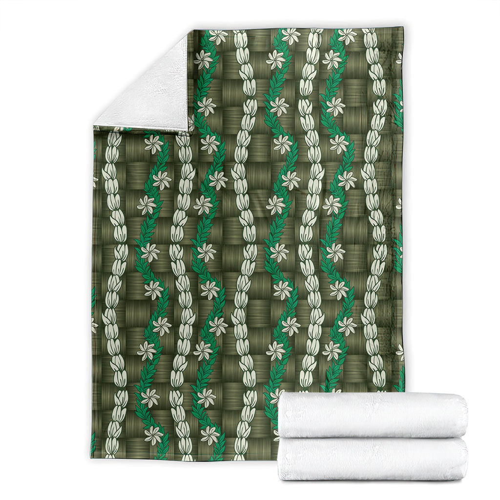 Pikake Maile Tiare Lei Blanket Omaomao Lauhala Pattern LT01 - Polynesian Pride