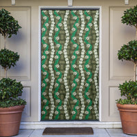 Pikake Maile Tiare Lei Door Cover Omaomao Lauhala Pattern LT01 Green - Polynesian Pride