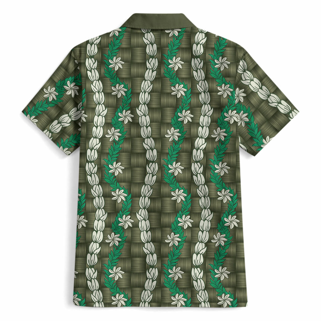 Pikake Maile Tiare Lei Hawaiian Shirt Omaomao Lauhala Pattern LT01 - Polynesian Pride