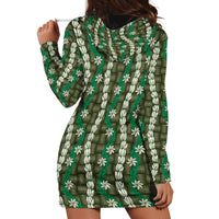 Pikake Maile Tiare Lei Hoodie Dress Omaomao Lauhala Pattern LT01 - Polynesian Pride