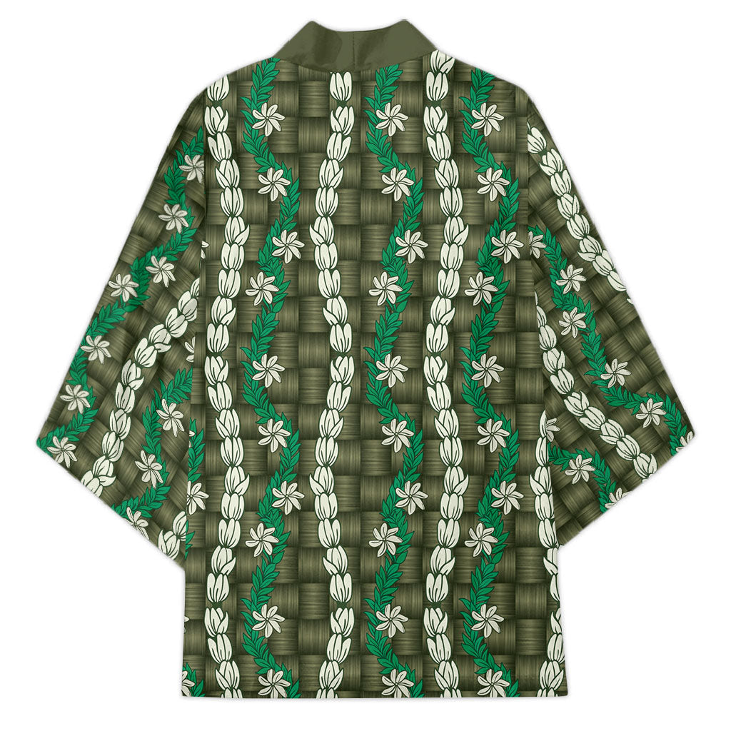 Pikake Maile Tiare Lei Kimono Omaomao Lauhala Pattern LT01 - Polynesian Pride