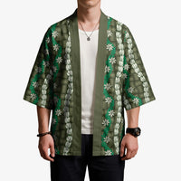 Pikake Maile Tiare Lei Kimono Omaomao Lauhala Pattern LT01 - Polynesian Pride