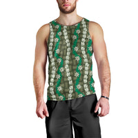 Pikake Maile Tiare Lei Men Tank Top Omaomao Lauhala Pattern LT01 - Polynesian Pride