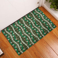 Pikake Maile Tiare Lei Rubber Doormat Omaomao Lauhala Pattern LT01 - Polynesian Pride
