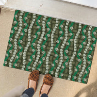 Pikake Maile Tiare Lei Rubber Doormat Omaomao Lauhala Pattern LT01 - Polynesian Pride