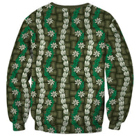Pikake Maile Tiare Lei Sweatshirt Omaomao Lauhala Pattern LT01 - Polynesian Pride