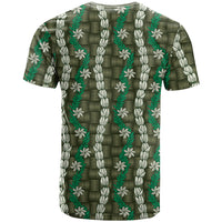 Pikake Maile Tiare Lei T Shirt Omaomao Lauhala Pattern LT01 - Polynesian Pride