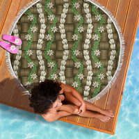 Pikake Maile Tiare Lei Beach Blanket Natural Lauhala Pattern LT01 - Polynesian Pride