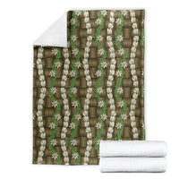 Pikake Maile Tiare Lei Blanket Natural Lauhala Pattern LT01 - Polynesian Pride