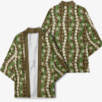 Pikake Maile Tiare Lei Kimono Natural Lauhala Pattern LT01 - Polynesian Pride