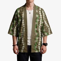 Pikake Maile Tiare Lei Kimono Natural Lauhala Pattern LT01 - Polynesian Pride