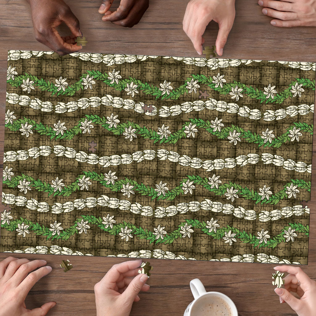 Pikake Maile Tiare Lei Puzzle Natural Lauhala Pattern LT01 - Polynesian Pride