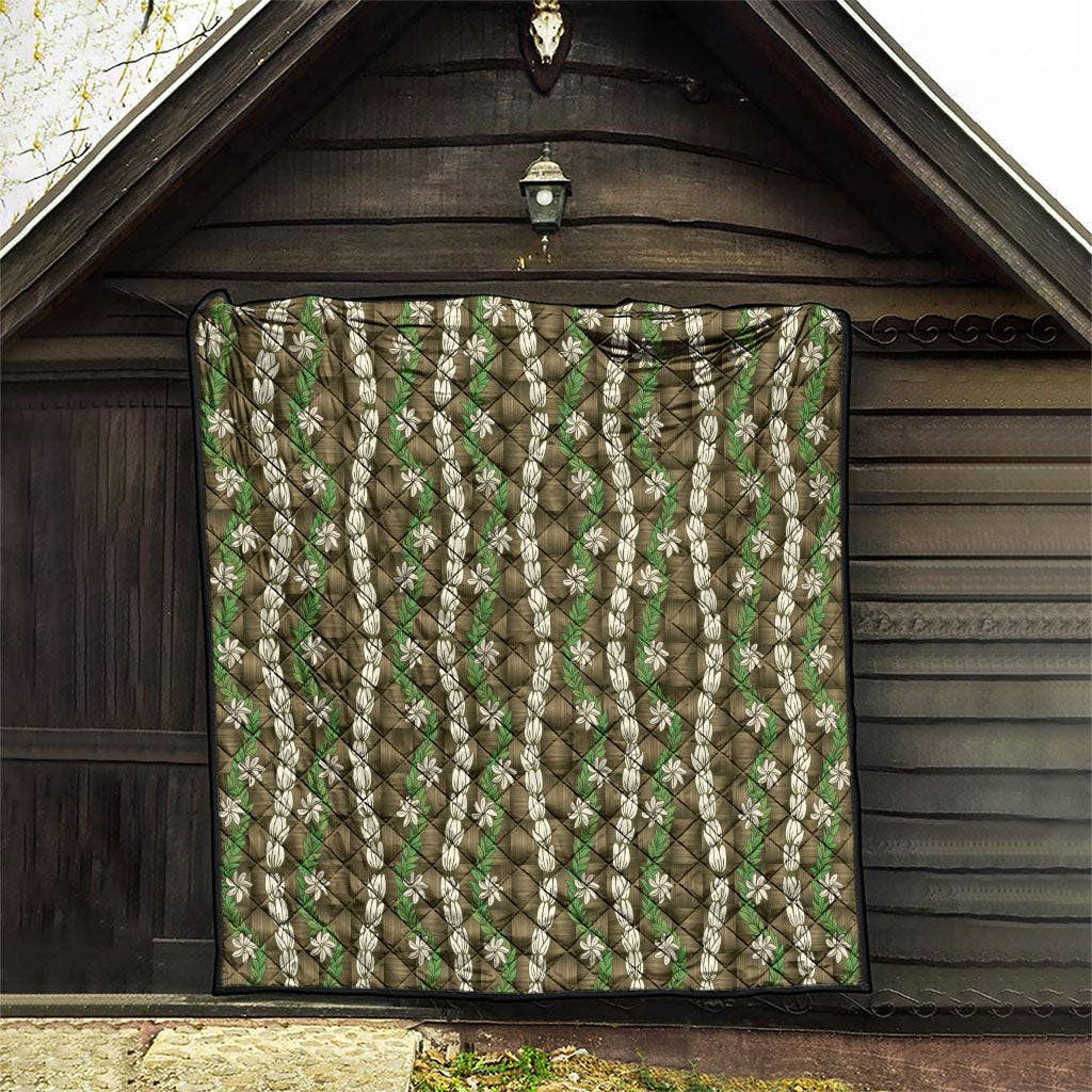 Pikake Maile Tiare Lei Quilt Natural Lauhala Pattern LT01 - Polynesian Pride