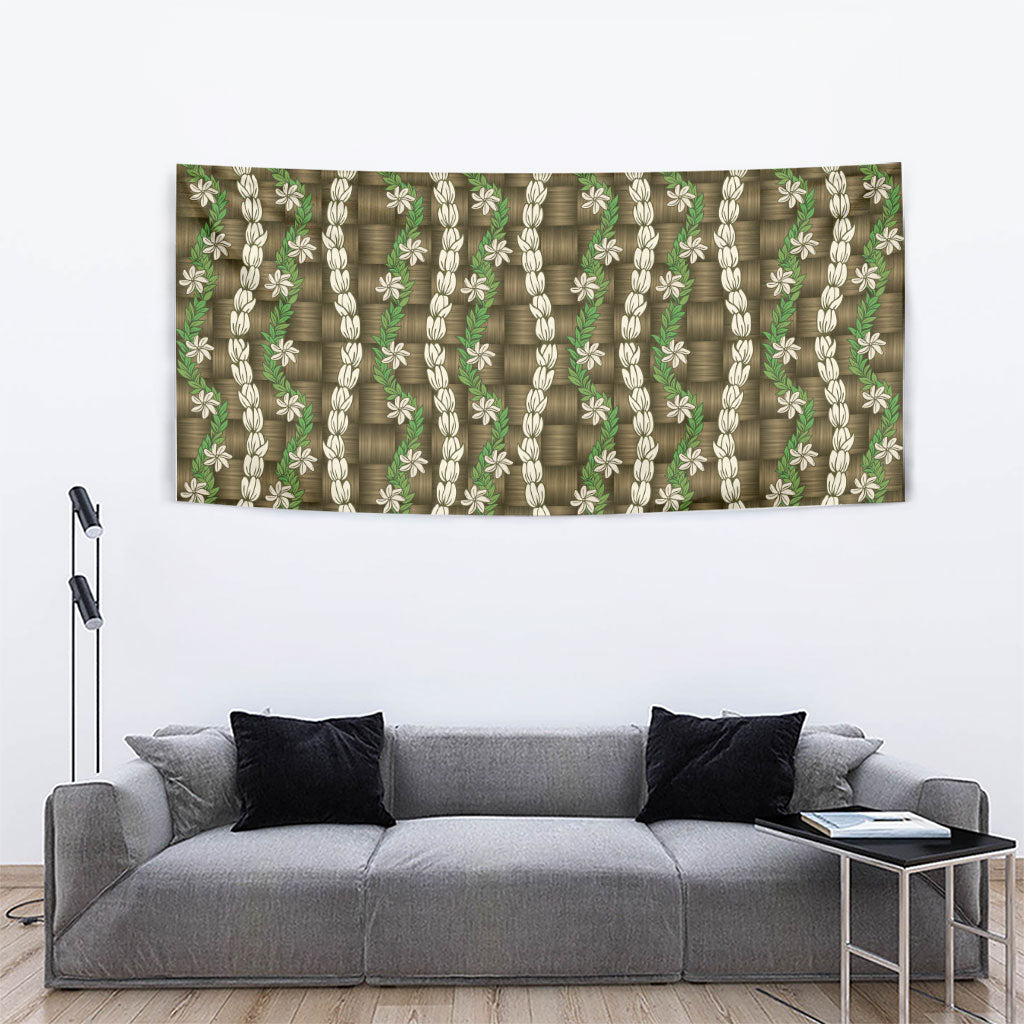 Pikake Maile Tiare Lei Tapestry Natural Lauhala Pattern LT01 - Polynesian Pride