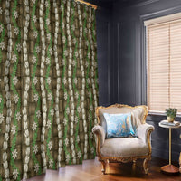 Pikake Maile Tiare Lei Window Curtain Natural Lauhala Pattern LT01 - Polynesian Pride