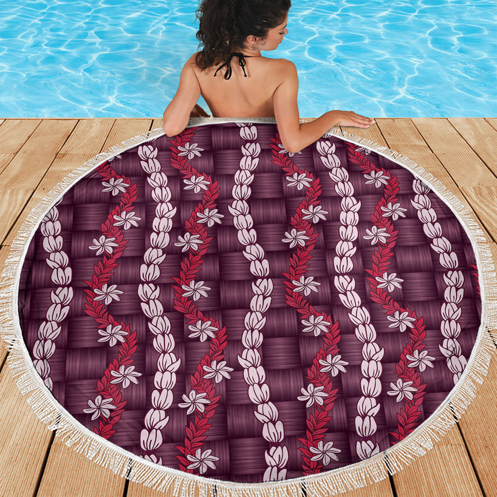 Pikake Maile Tiare Lei Beach Blanket Akala Lauhala Pattern LT01 - Polynesian Pride