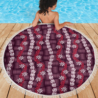 Pikake Maile Tiare Lei Beach Blanket Akala Lauhala Pattern LT01 - Polynesian Pride