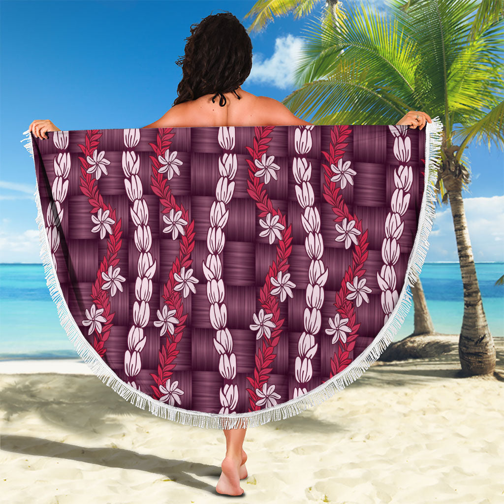 Pikake Maile Tiare Lei Beach Blanket Akala Lauhala Pattern LT01 - Polynesian Pride