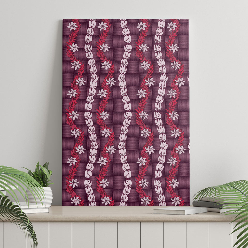 Pikake Maile Tiare Lei Canvas Wall Art Akala Lauhala Pattern LT01 - Polynesian Pride