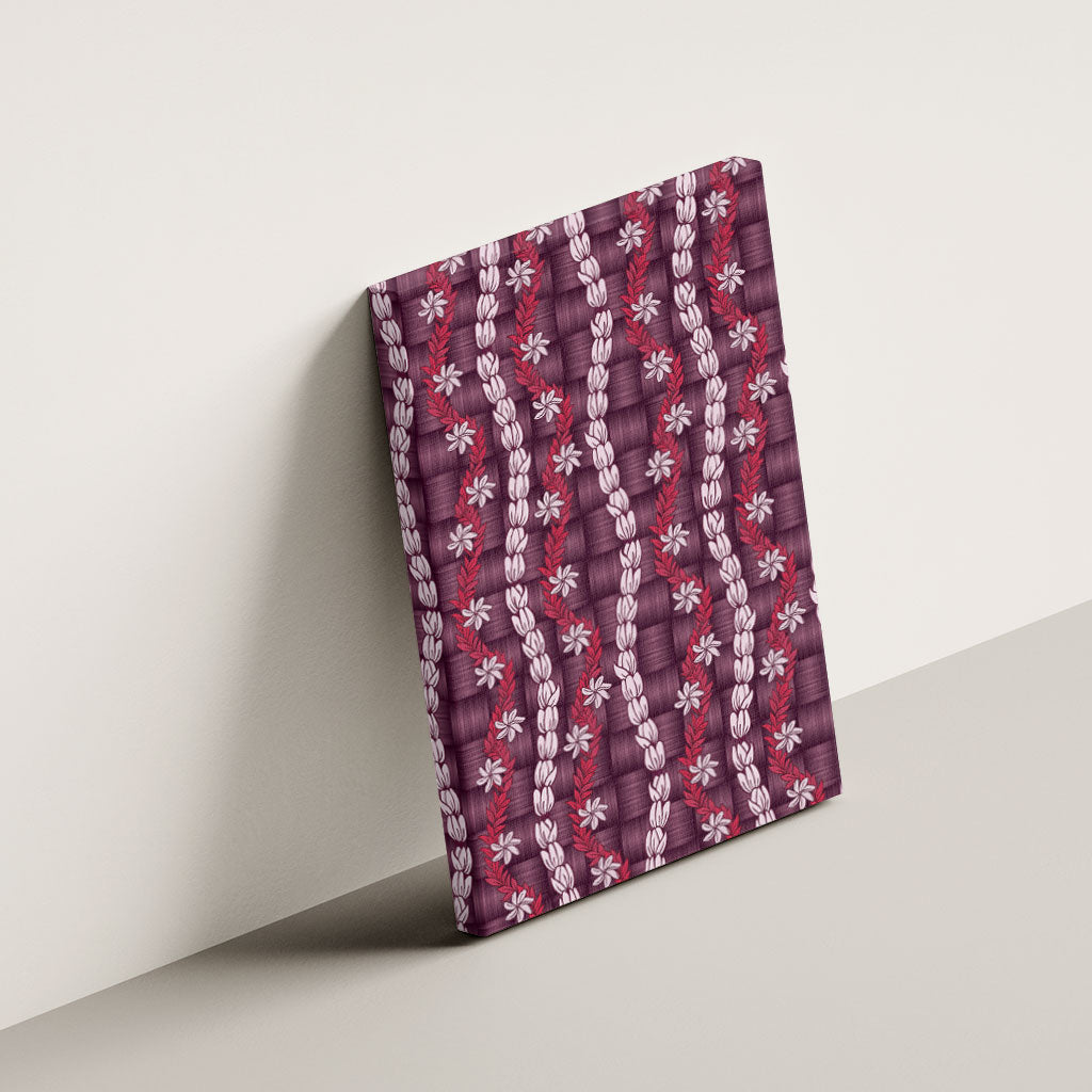 Pikake Maile Tiare Lei Canvas Wall Art Akala Lauhala Pattern LT01 - Polynesian Pride