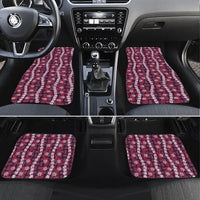 Pikake Maile Tiare Lei Car Mats Akala Lauhala Pattern LT01 Set 4pcs Pink - Polynesian Pride