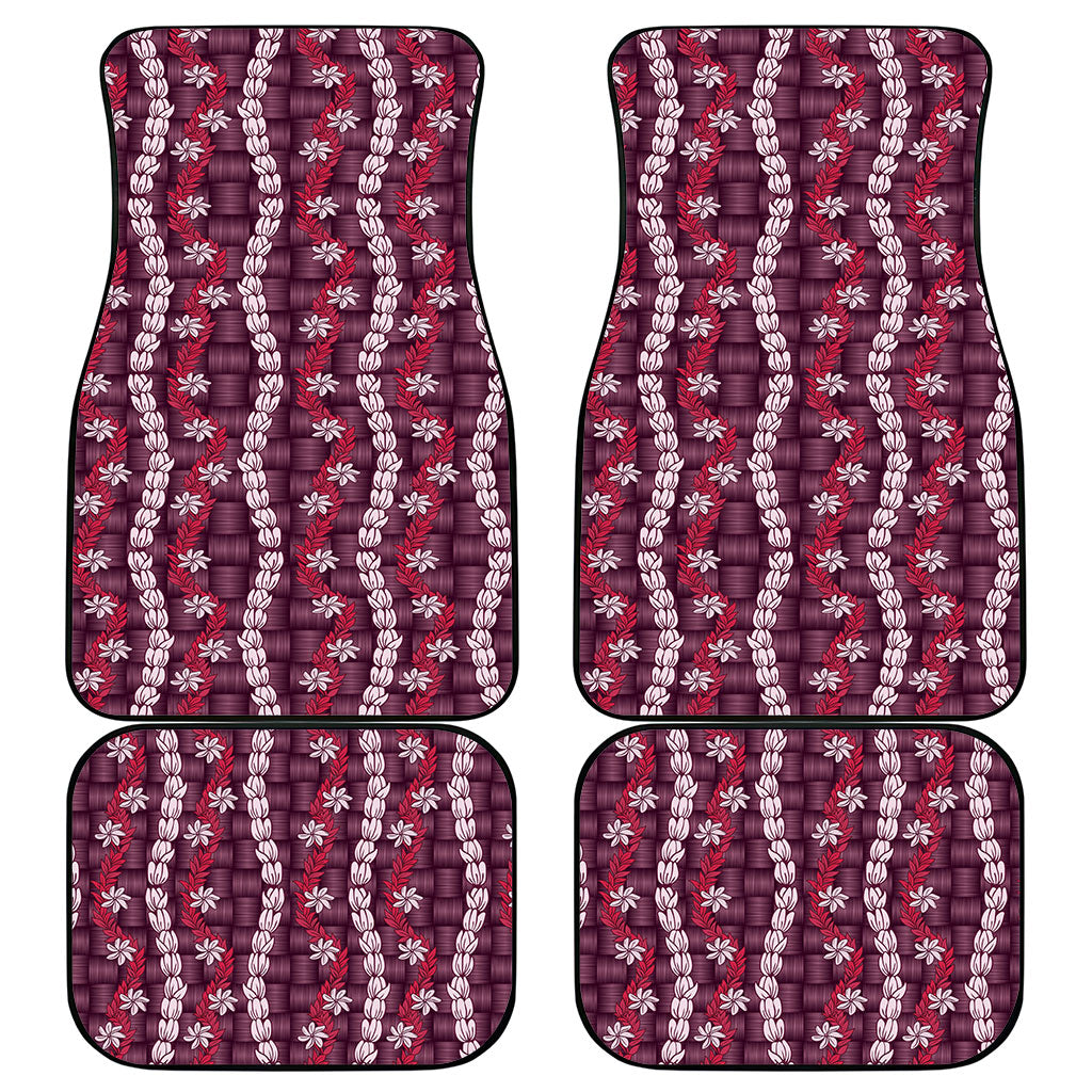 Pikake Maile Tiare Lei Car Mats Akala Lauhala Pattern LT01 - Polynesian Pride