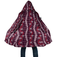 Pikake Maile Tiare Lei Cloak Akala Lauhala Pattern LT01 Unisex Pink - Polynesian Pride